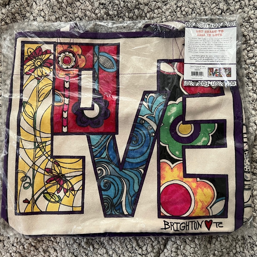 NWT Brighton Love Groove Canvas Tote